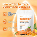 VivoNu Turmeric Softgels: étiquette indiquant 1000 mg et 95% curcuminoïdes.