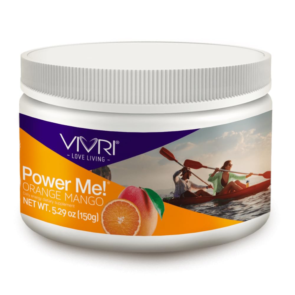 VIVRI PowerMe Orange Mango prêt à boire pour énergie durable et concentration.