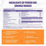 VIVRI PowerMe Orange Mango préparation rapide avant travail ou étude.