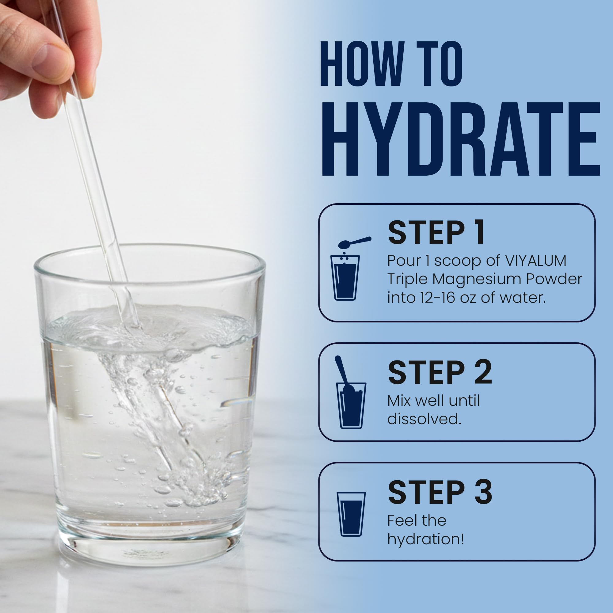 VIYALUM Verre prêt à hydrater parfait pour activités quotidiennes