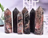 Cadeau cristal obsidienne neige-or VIZYTOU, parfait pour amateurs de pierres.