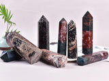 Yoga et relaxation : obsidienne neige-or comme point focal.