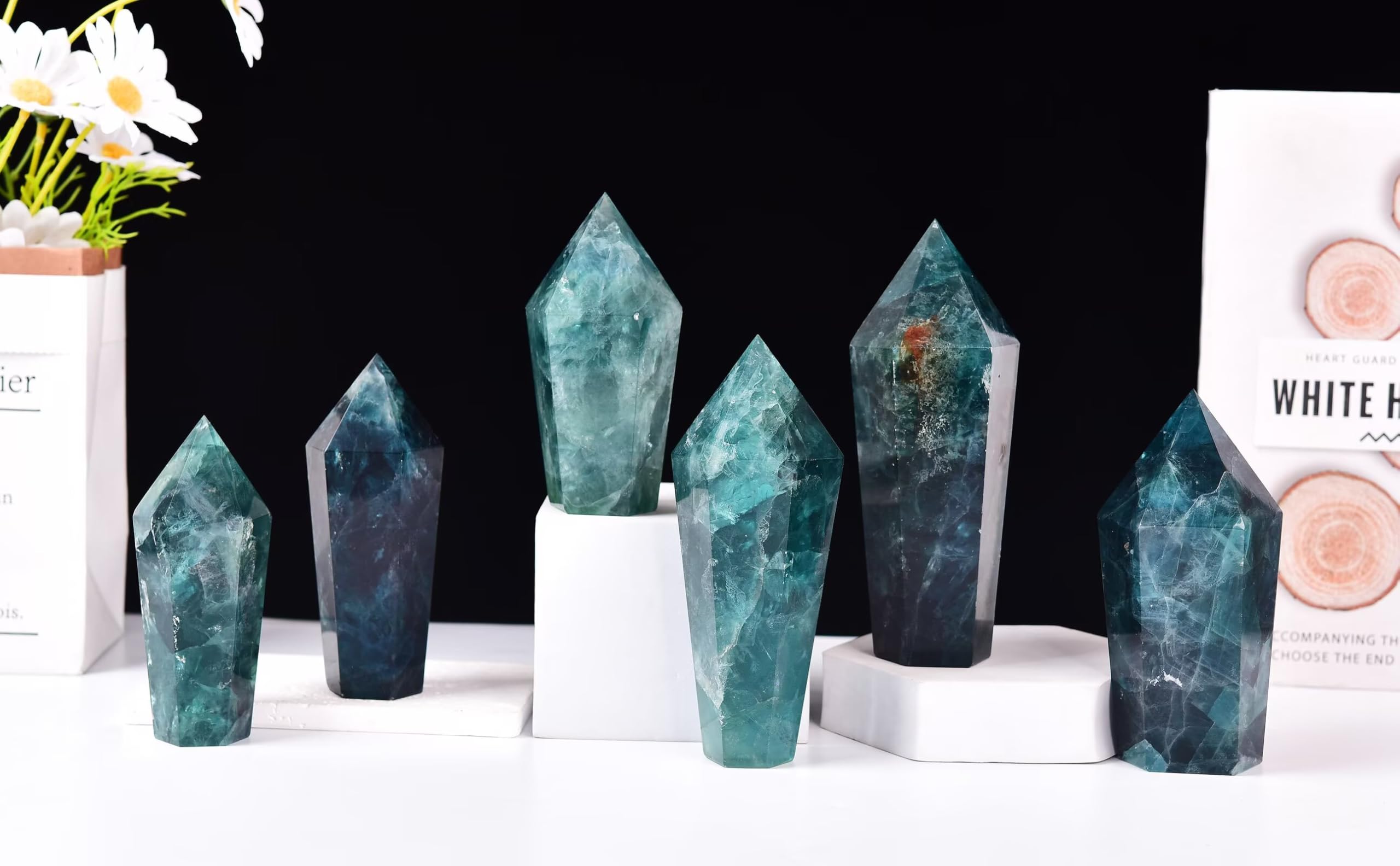 VIZYTOU fluorite verte - collection de cristaux, esthétique naturelle