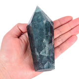 VIZYTOU fluorite verte - obélisque en pierre, favorise calme et méditation