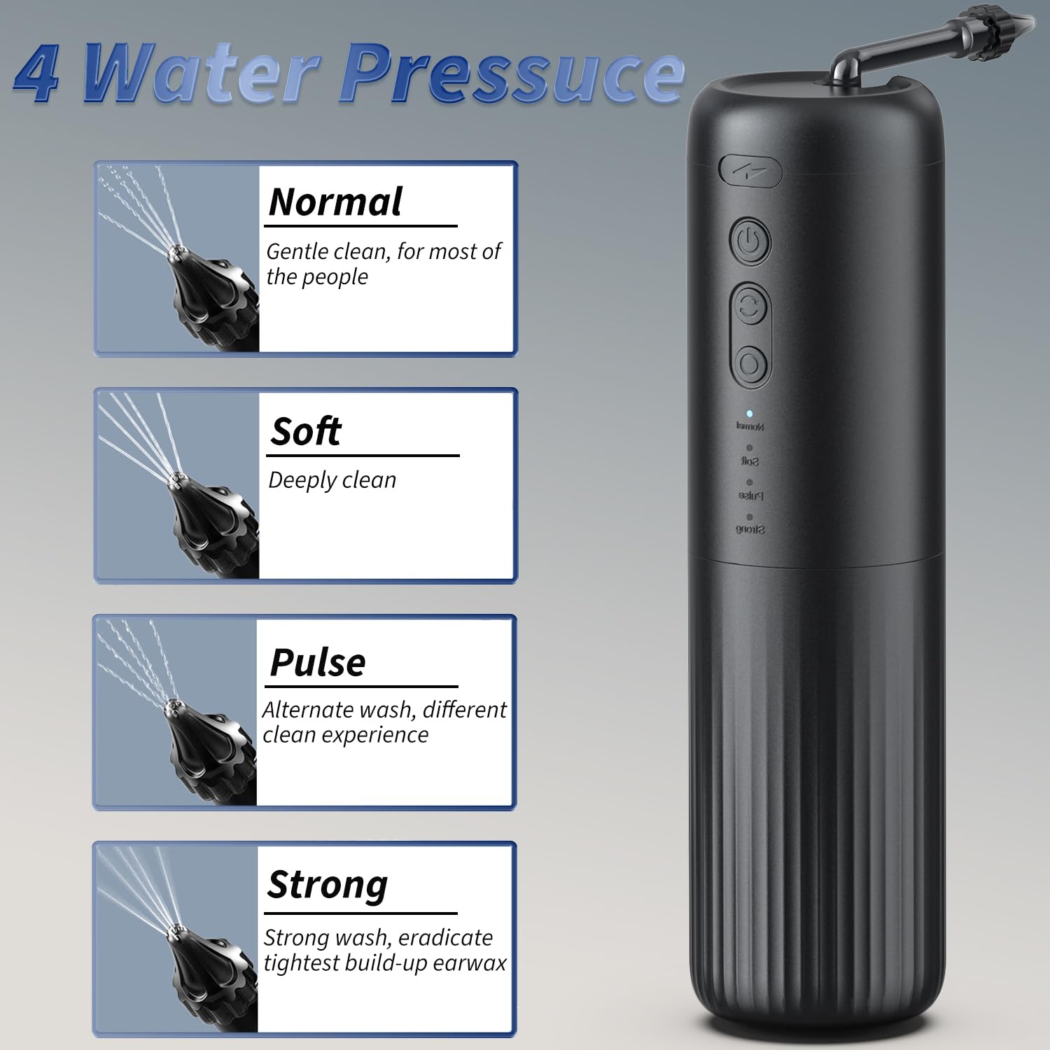 VLINGQI étanche IPX5, utilisation sous la douche en toute sécurité