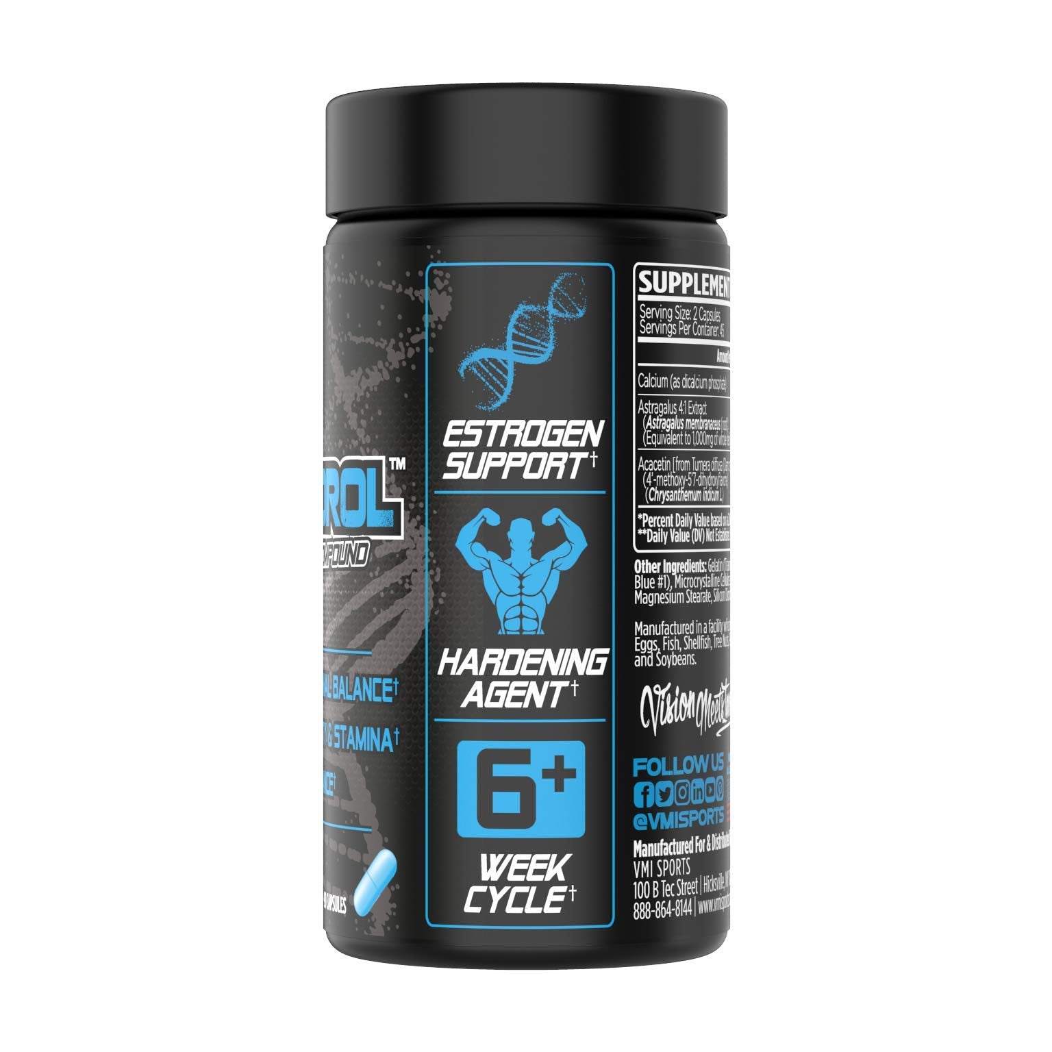 VMI Sports Arimidrol, capsules prises, soutien possible à la performance et à la musculature.