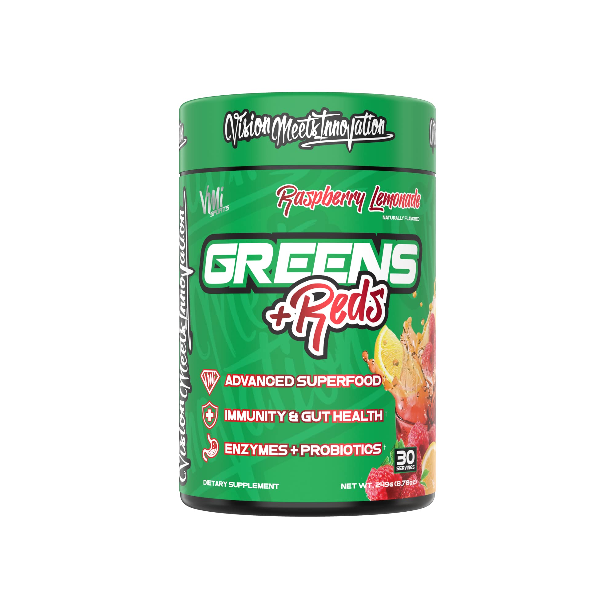 Arôme Framboise Citron, saveur naturelle et agréable de Greens + Reds.