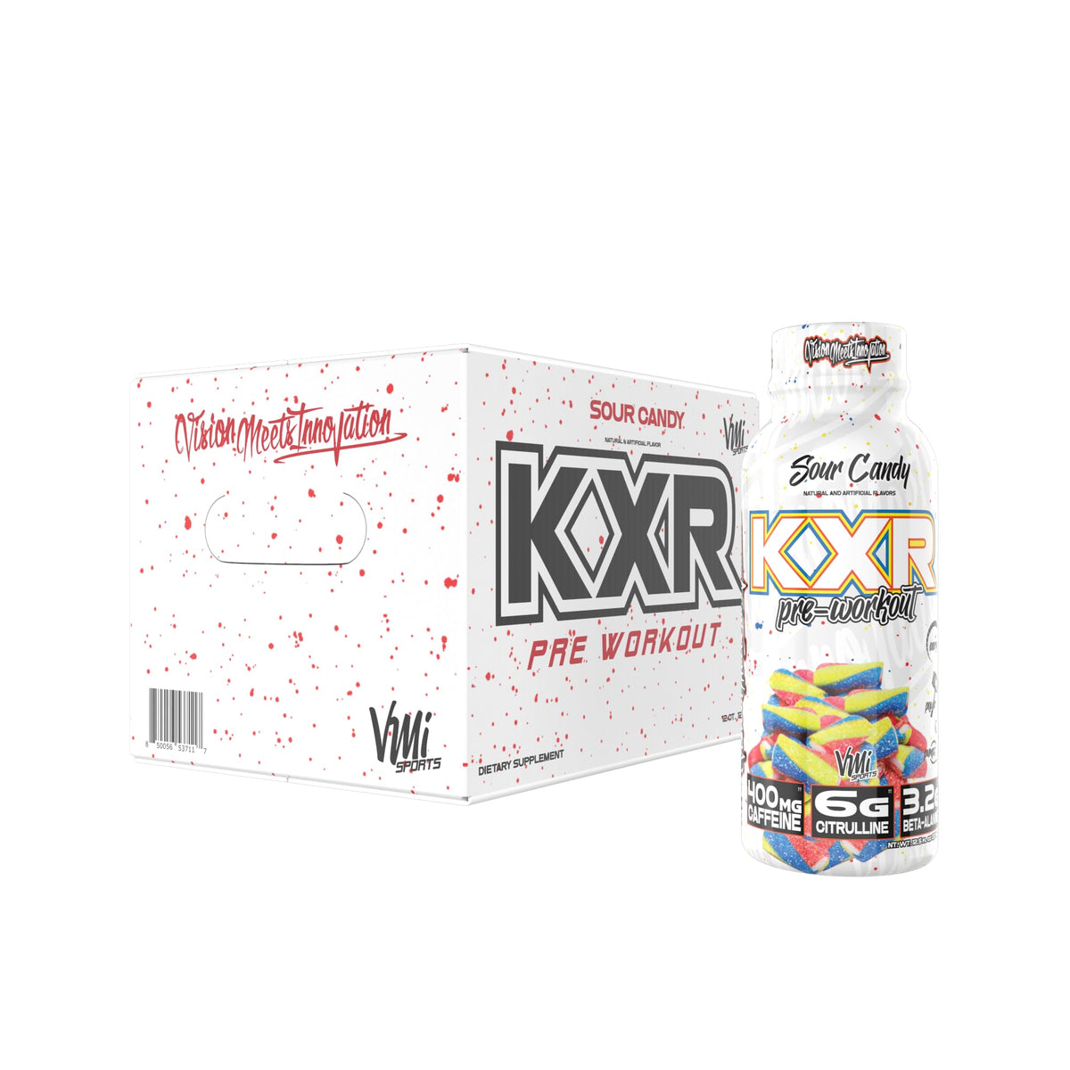 KXR prête à boire de VMI Sports, énergie et concentration potentielles.