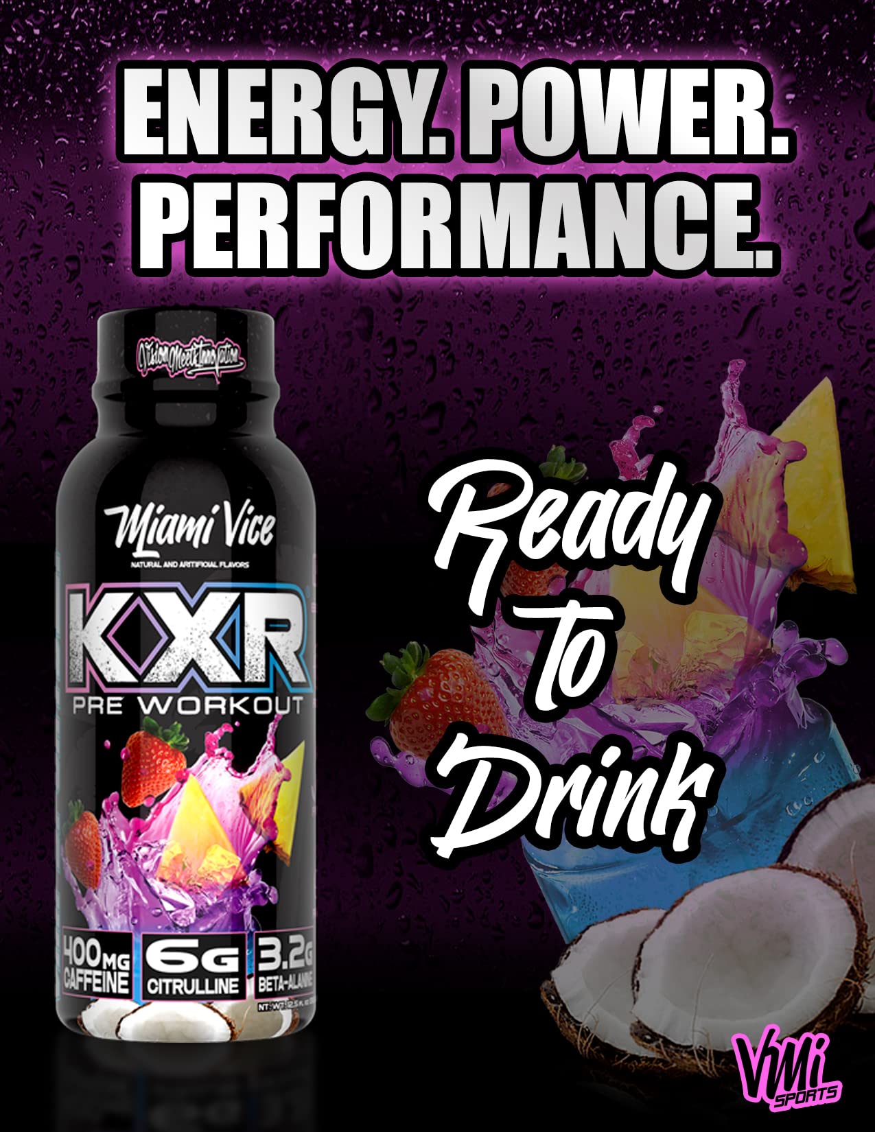 Goût limonade rose de KXR, boisson pratique pour l’effort.