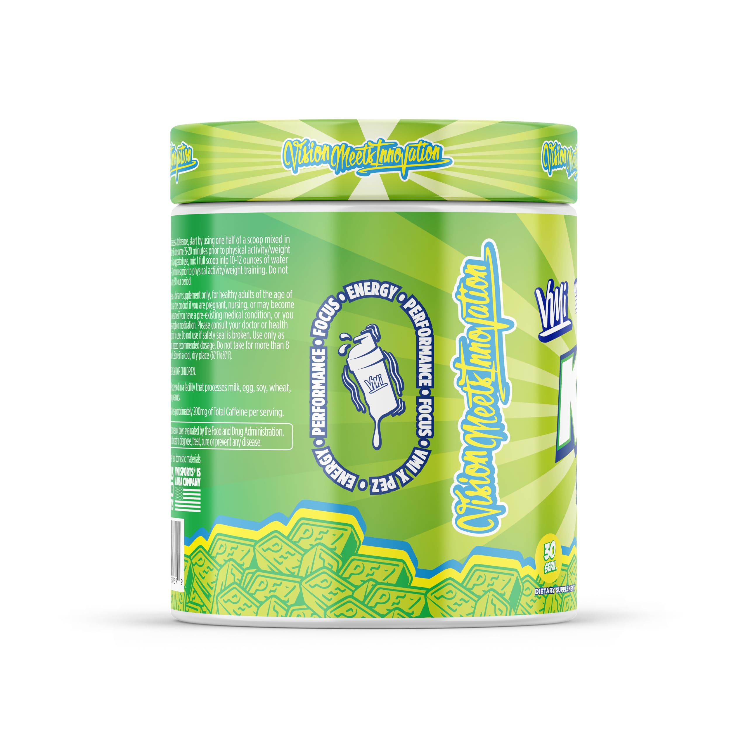 Goût Sport PEZ Pomme verte de KXR, énergie rapide et saveur rafraîchissante.