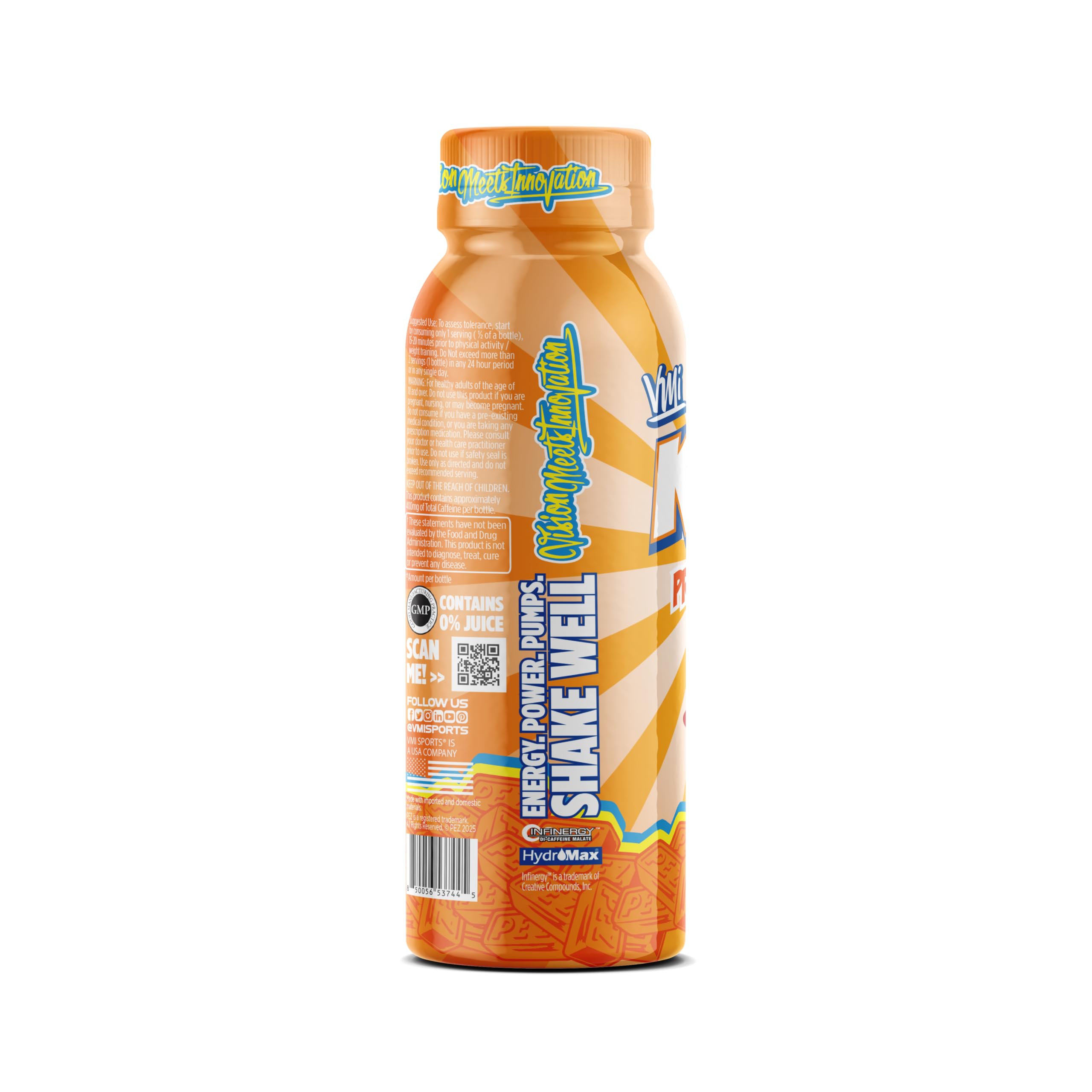 Bouteille KXR Patriot Pop prête à boire, énergie soutenue pour l’entraînement.