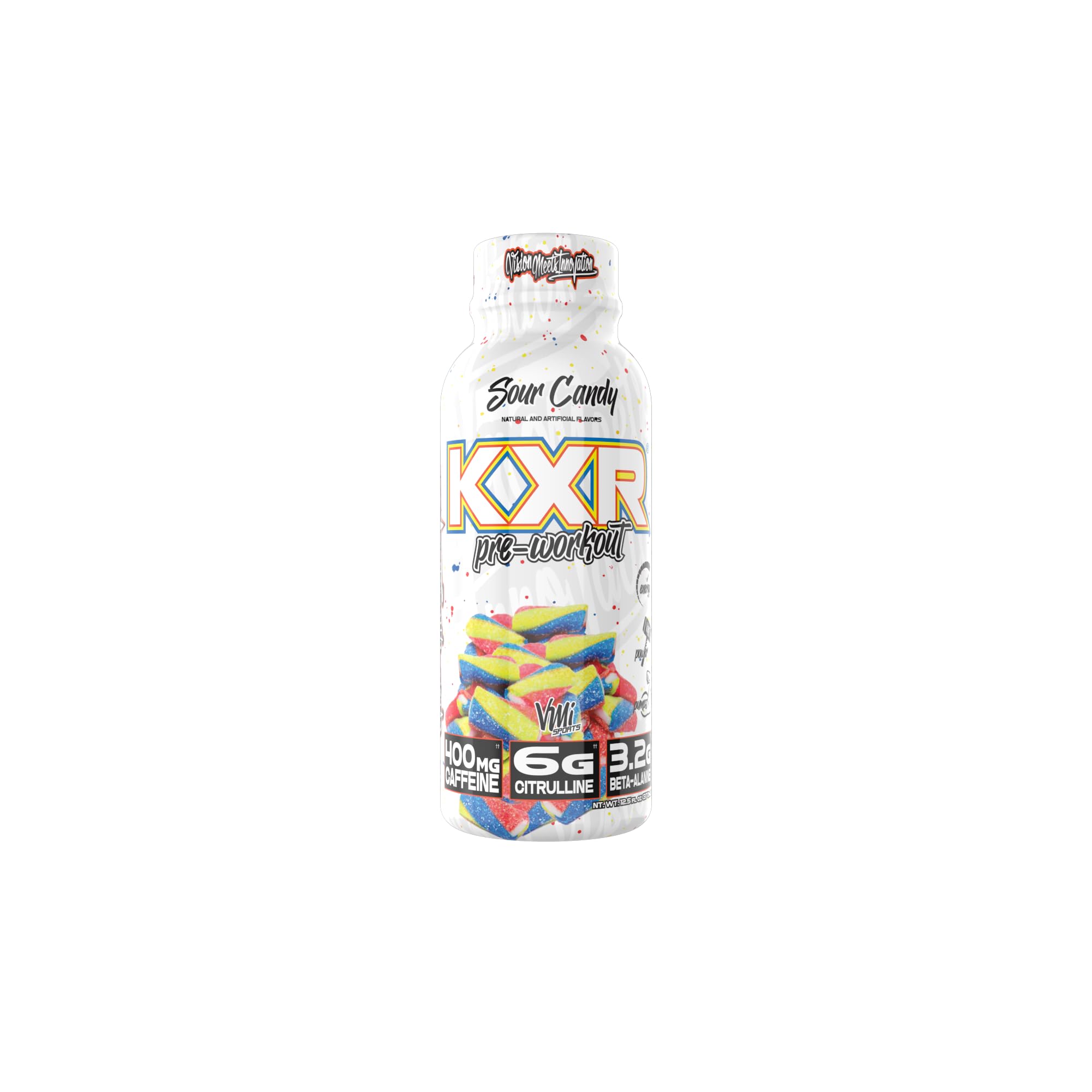 Boisson pré-entraînement KXR, puissance et pompes musculaires potentielles.