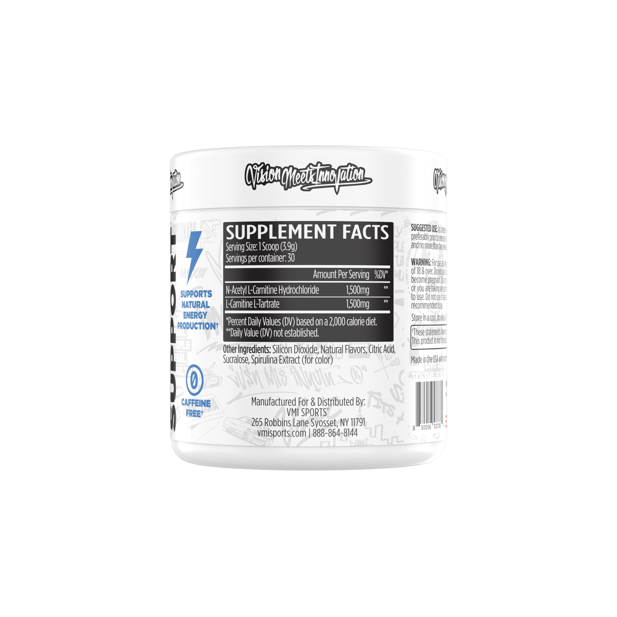 L-Carnitine 3000 de VMI en poudre, énergie durable pour l'entraînement.