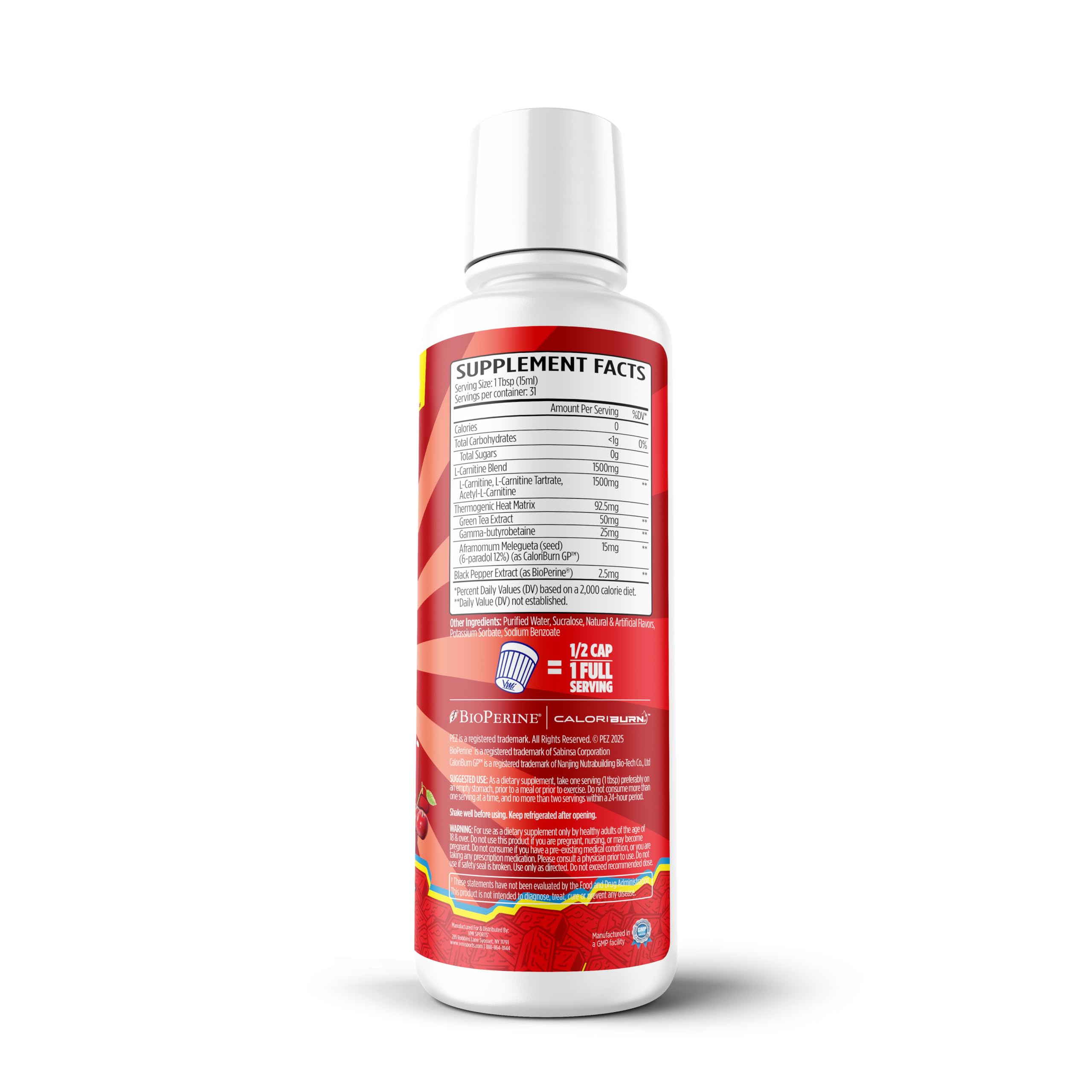 Doseur L-Carnitine Heat montrant la portion pratique avant l’exercice.