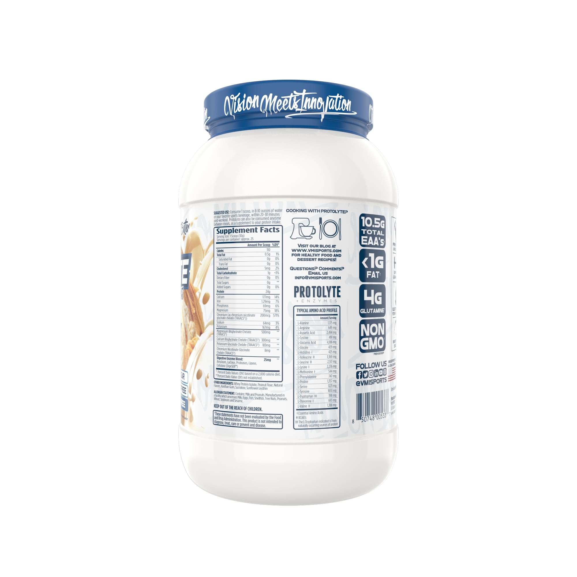 ProtoLyte Whey: etiquette non-ogm et informations claires.