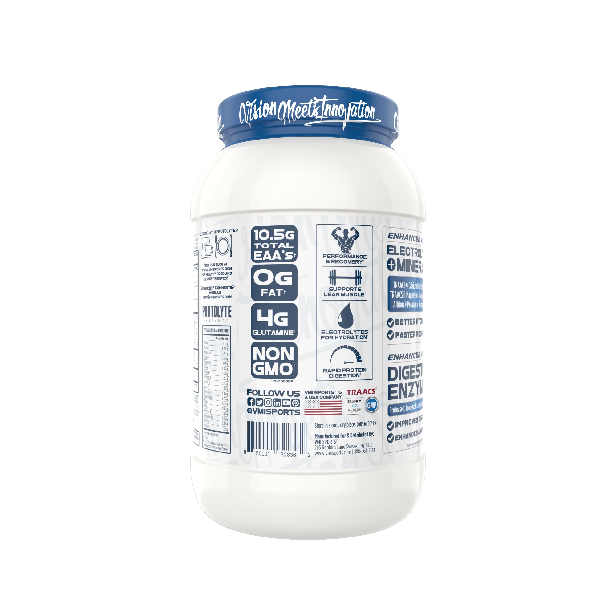 ProtoLyte whey isolatée de VMI Sports – poudre guimauve facile à mélanger.