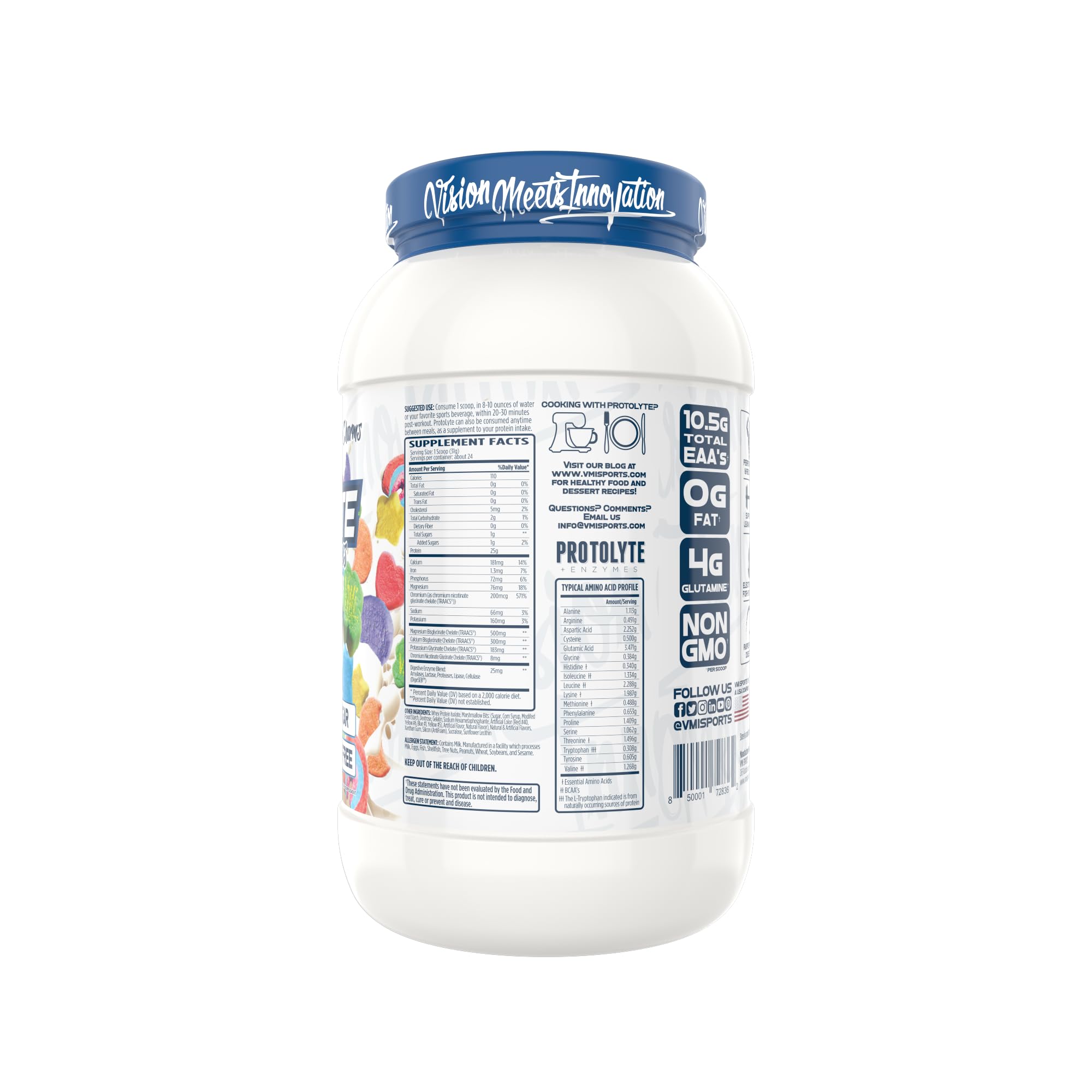 ProtoLyte whey isolatée de VMI Sports – verre de mélange crémeux après effort.