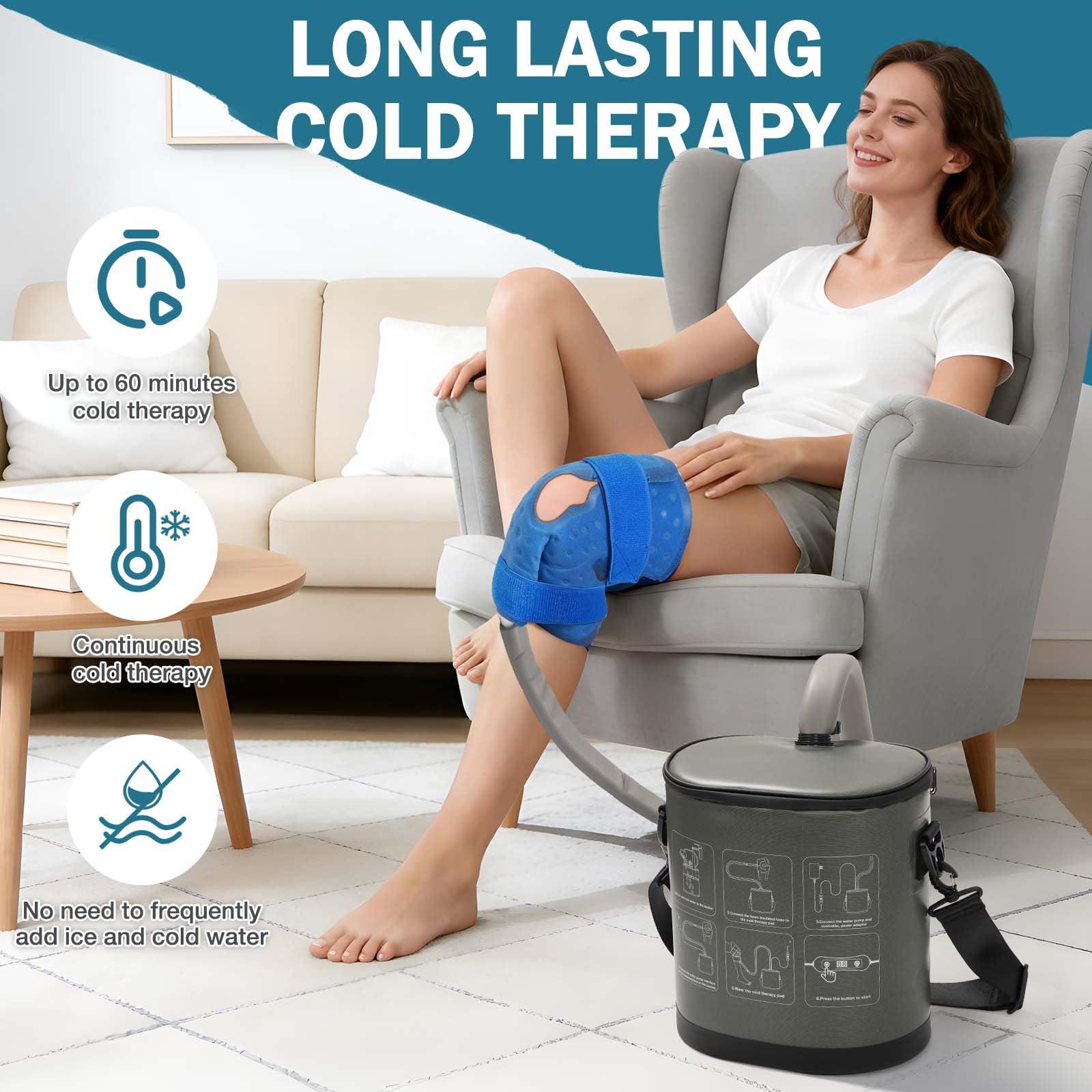 VnioLife, coussin épaule, thérapie froide confortable et ajustement sécurisé.