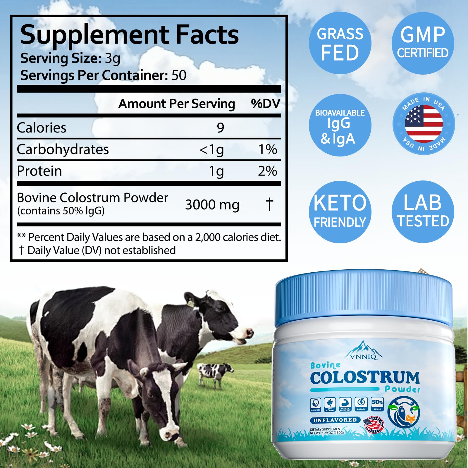 VNNIQ IgG Puissance Naturelle: IgG native et profil immunitaire.