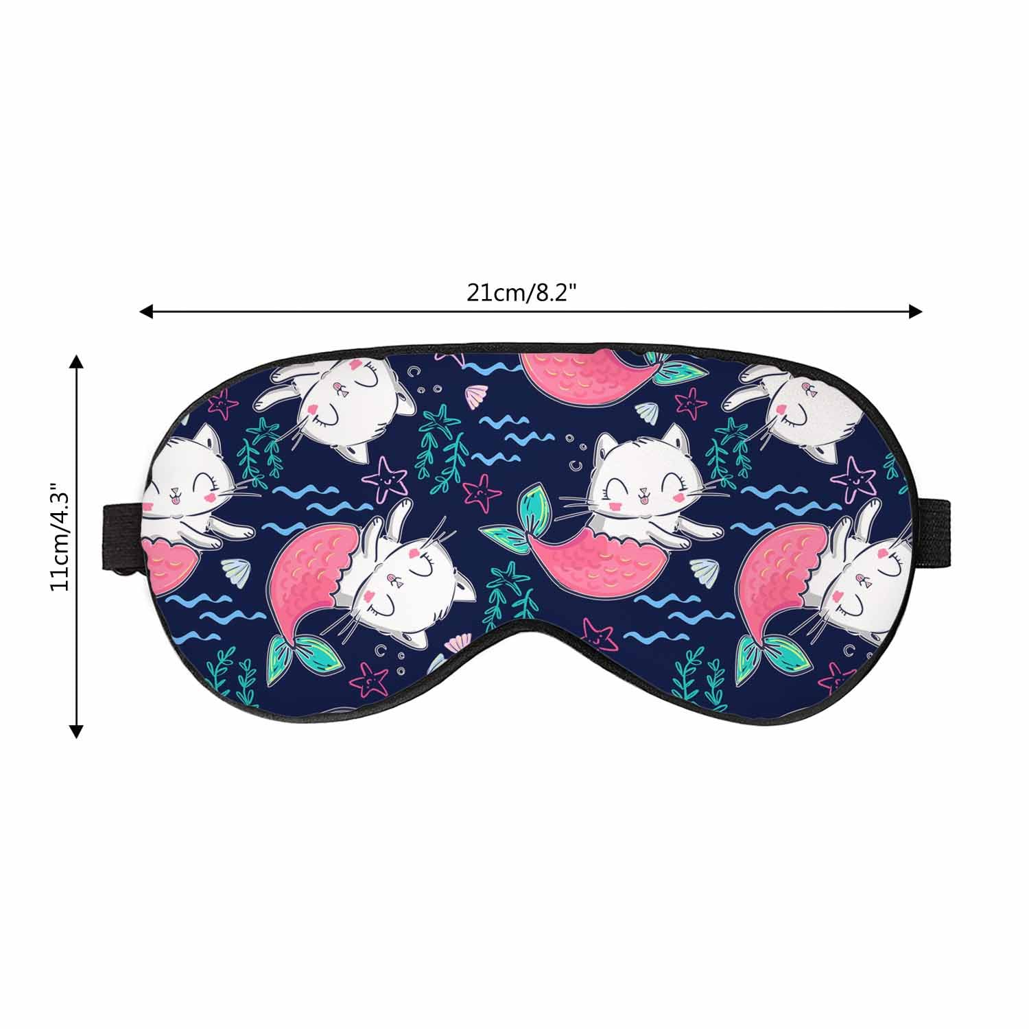 VNWOALU masque-yeux-soie-chats-sirene-confort: respirant et doux pour la peau.