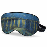 VNWOALU Masque yeux en soie Nuit étoilée sur Rhône pour un repos paisible.