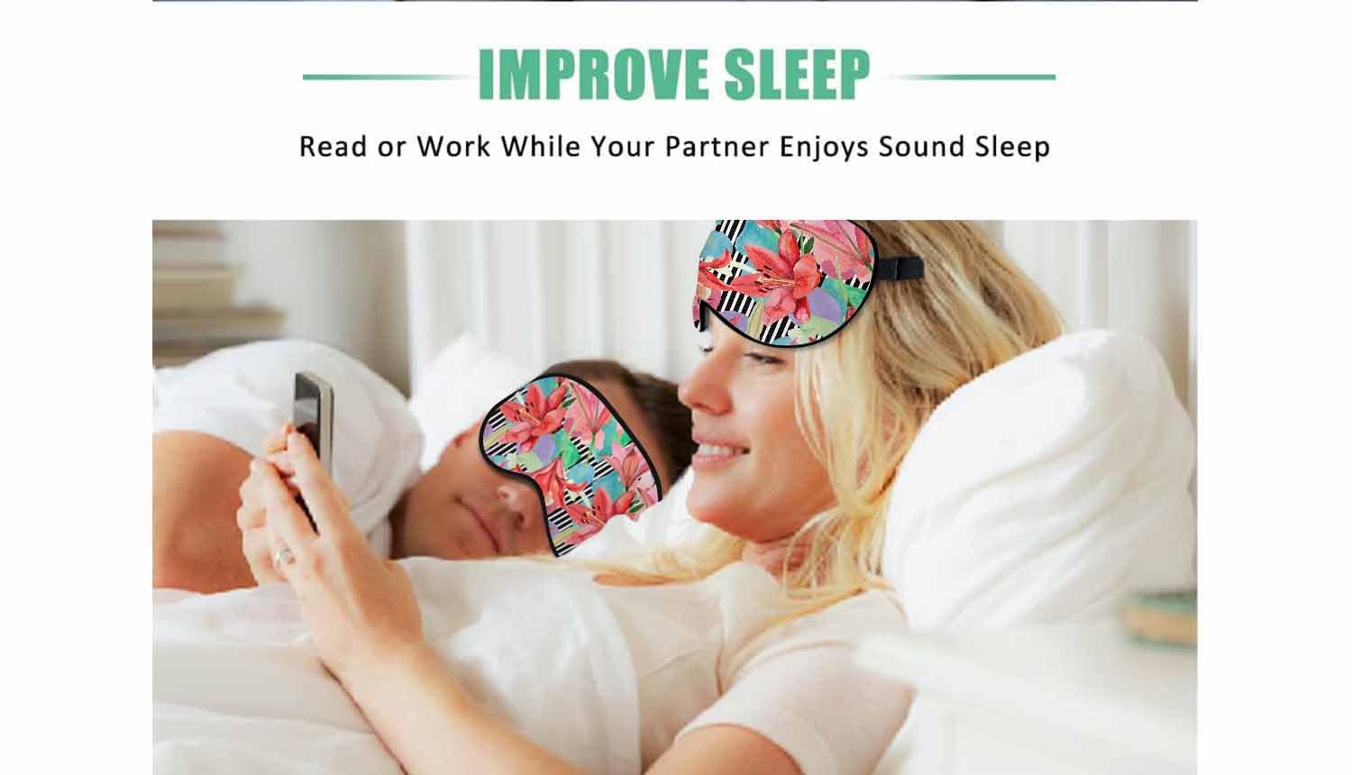 VNWOALU masque yeux voyage ideal en déplacement pour sieste et méditation
