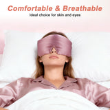 VOCOSTE masque yeux soie 3D contour ajustable pour retenir les cils et le confort nocturne