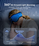 Voerou masque avec Bluetooth 5.4 pour musique sans fil et sommeil agréable.