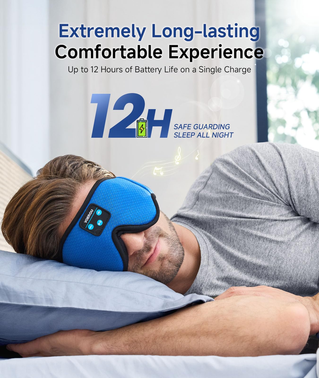 Voerou design 3D assurant un ajustement confortable et blocage lumineux.