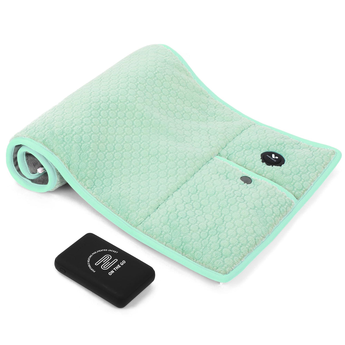 Coussin chauffant portable VOFUOTI MAX avec batterie intégrée pour réchauffer ciblé.