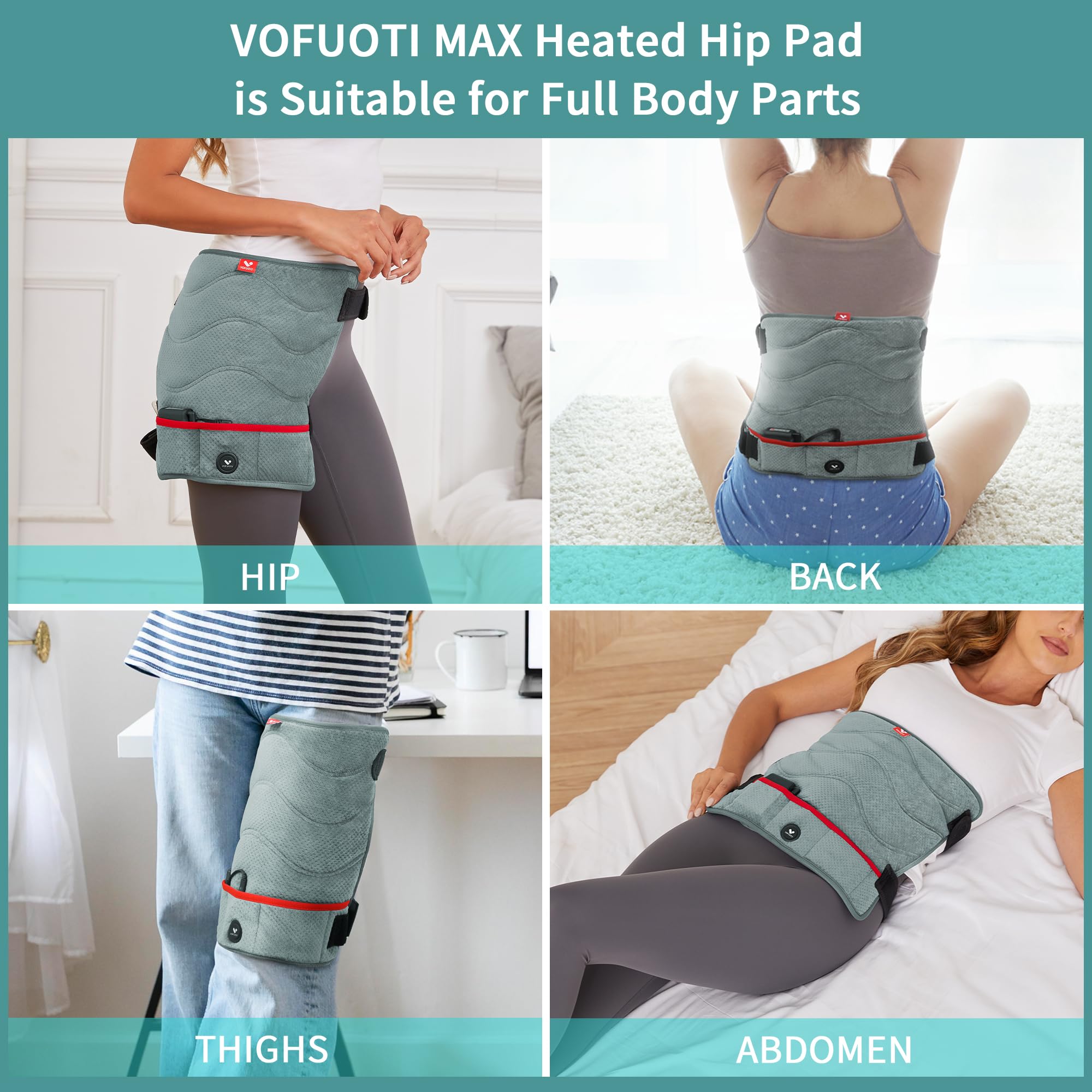 Hanche et jambe avec micro-billes pour maintien et compression légère