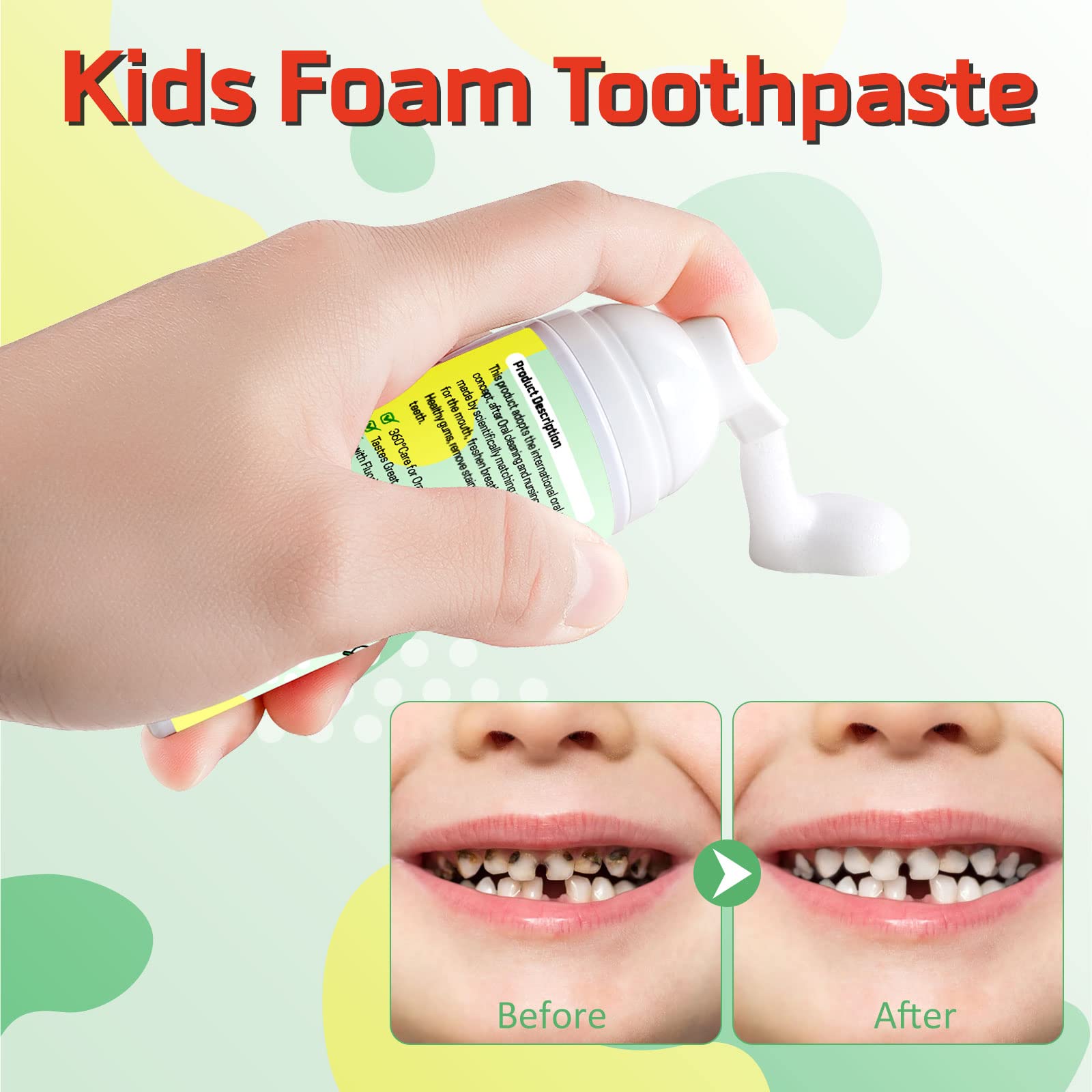 VOGSIG dentifrice enfant ensemble quatre paquets, rangement pratique.