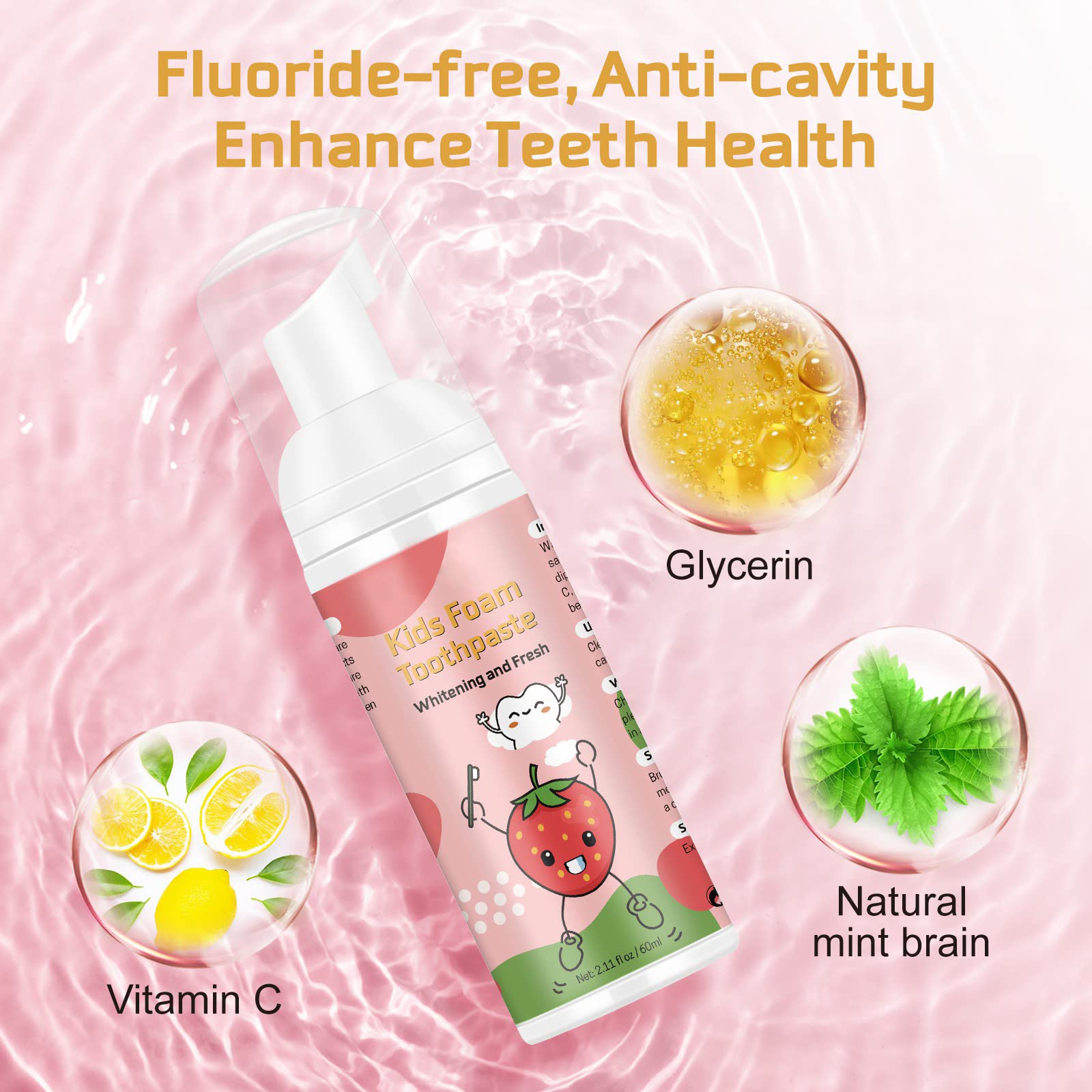 VOGSIG Dentifrice Mousse Enfant pack double, solution pratique et économique