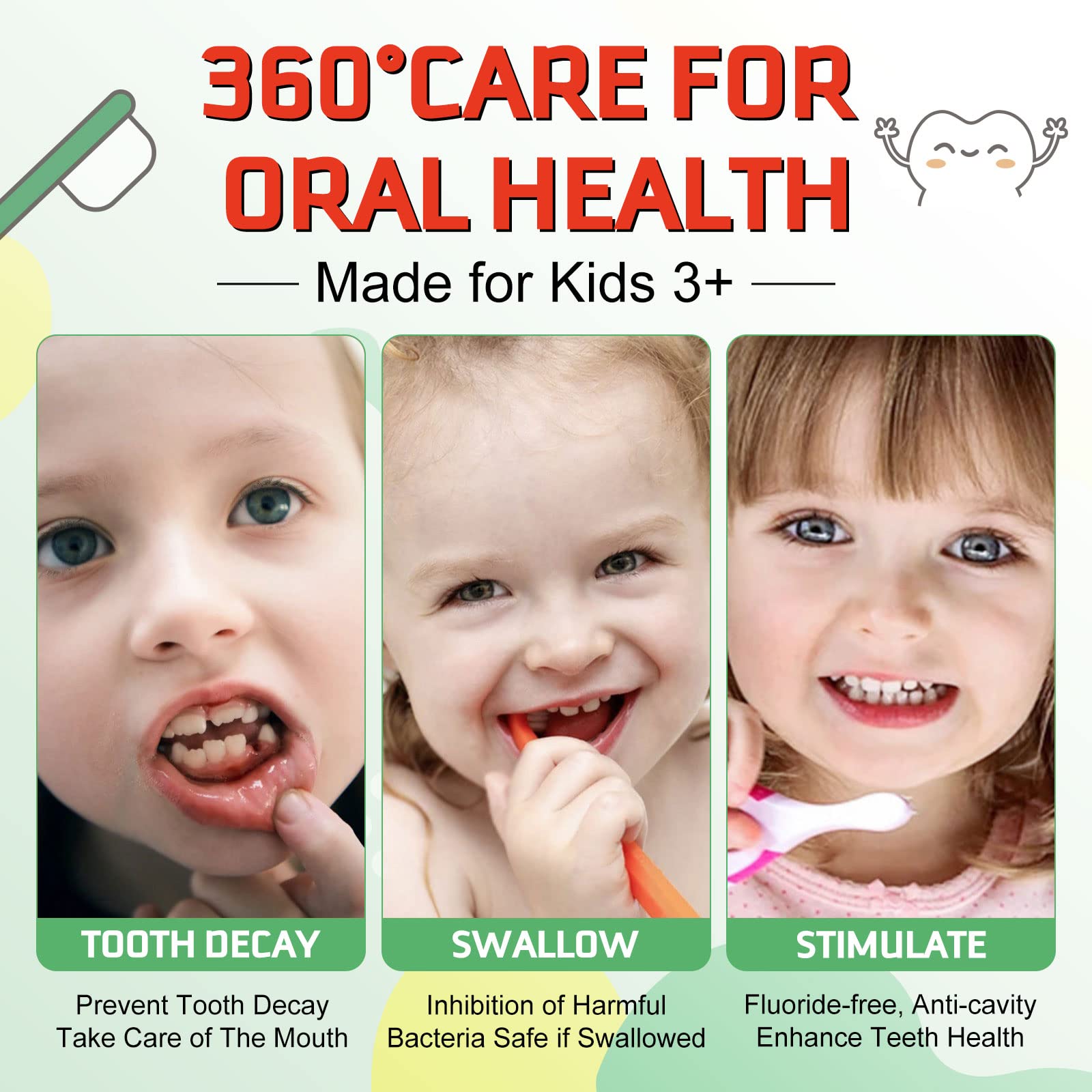VOGSIG Dentifrice Mousse Enfant utilisation quotidienne facile