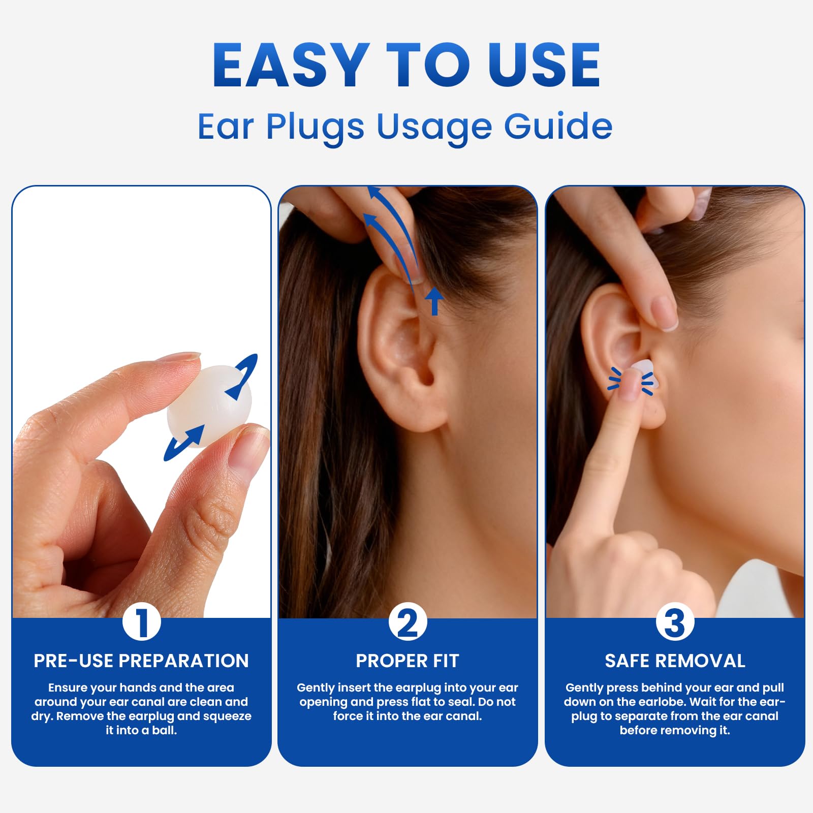 VOISEN bouchons d'oreilles silicone études, écoute claire et concentration.