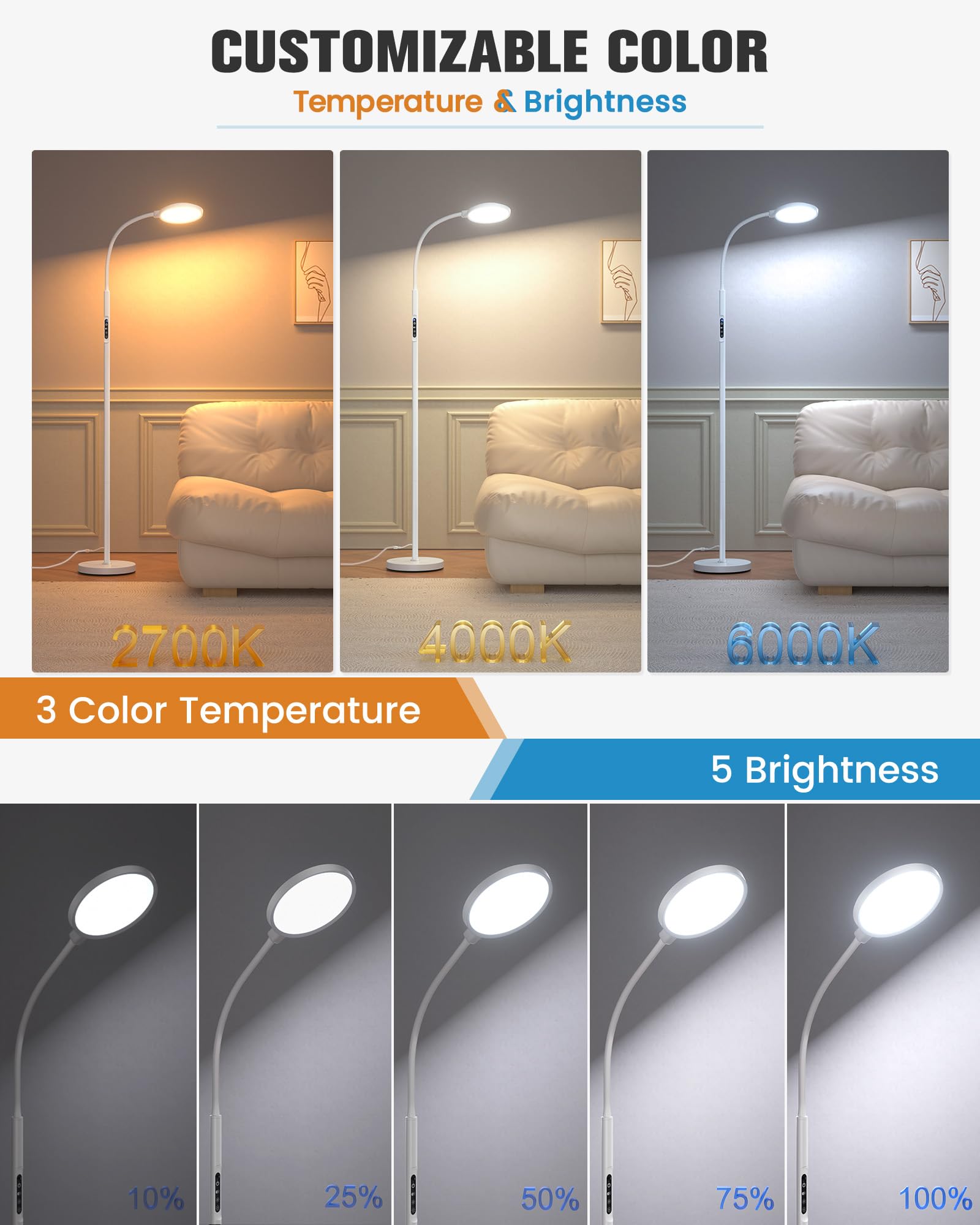 VOLISUN lampe thérapie télécommande – contrôle à distance pratique sans bouger