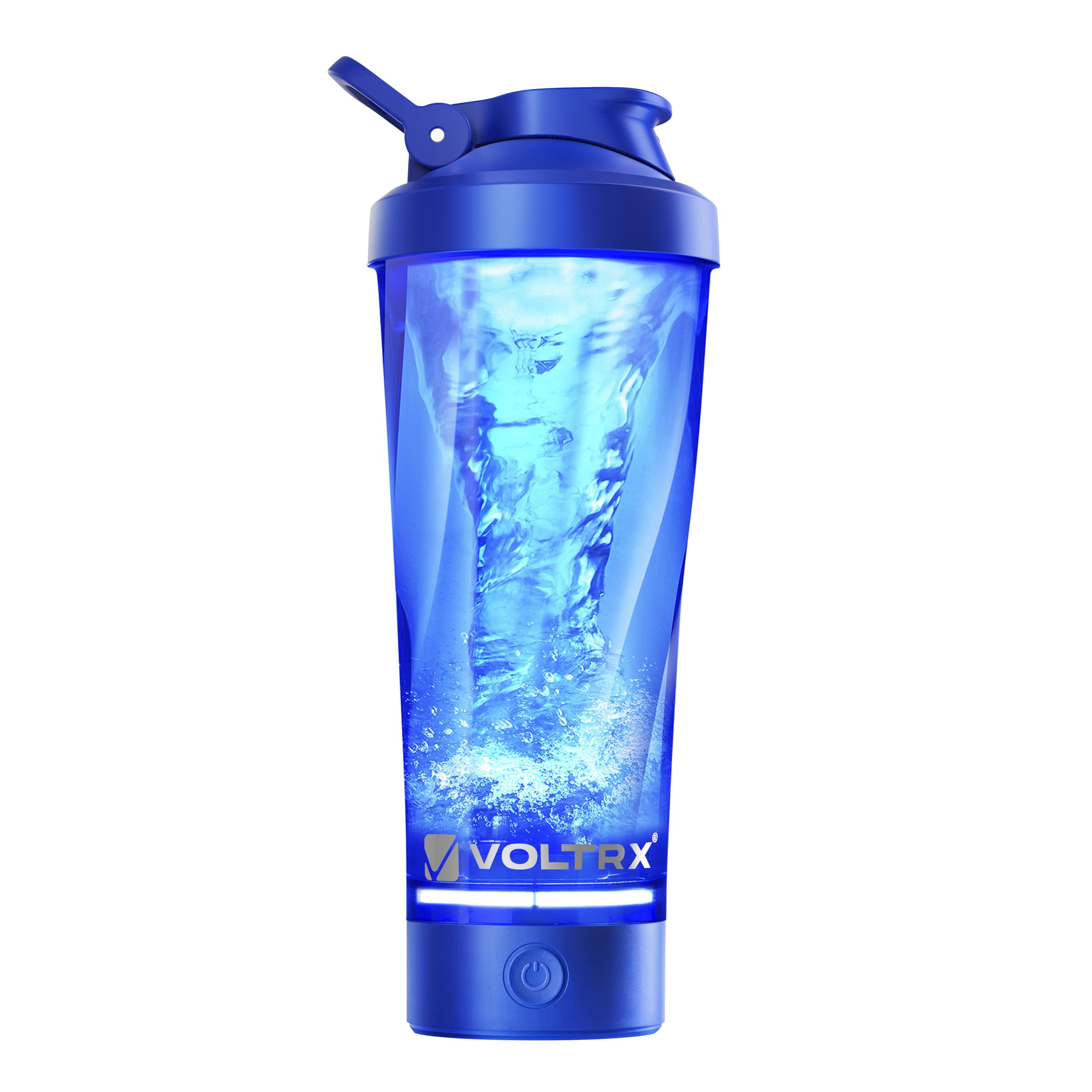 VOLTRX VortexBoost montre sa bouteille électrique prête pour des shakes rapides et lisses.