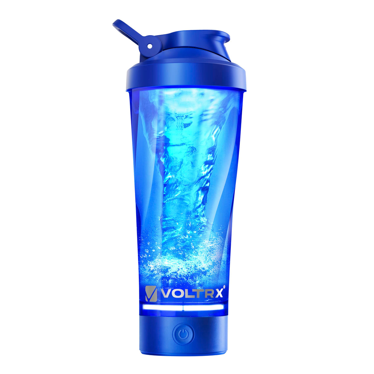 VOLTRX VortexBoost montre sa bouteille électrique prête pour des shakes rapides et lisses.