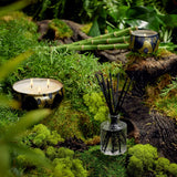 Voluspa Moso Bamboo: emballage signature Japonica prêt à offrir une ambiance élégante.