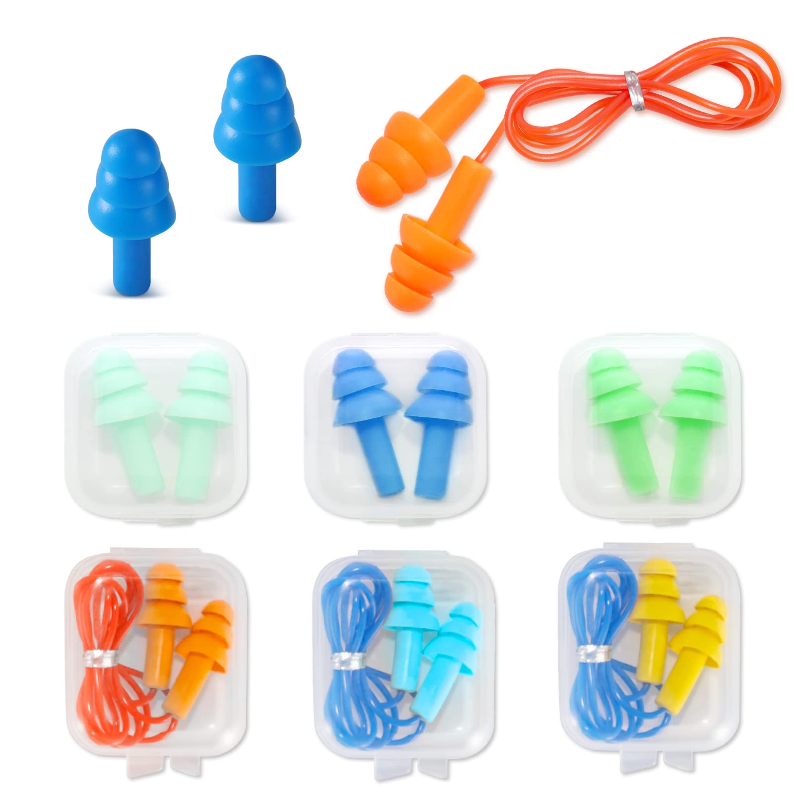 VoMii bouchons d'oreille natation, silicone doux pour le confort et le port durable
