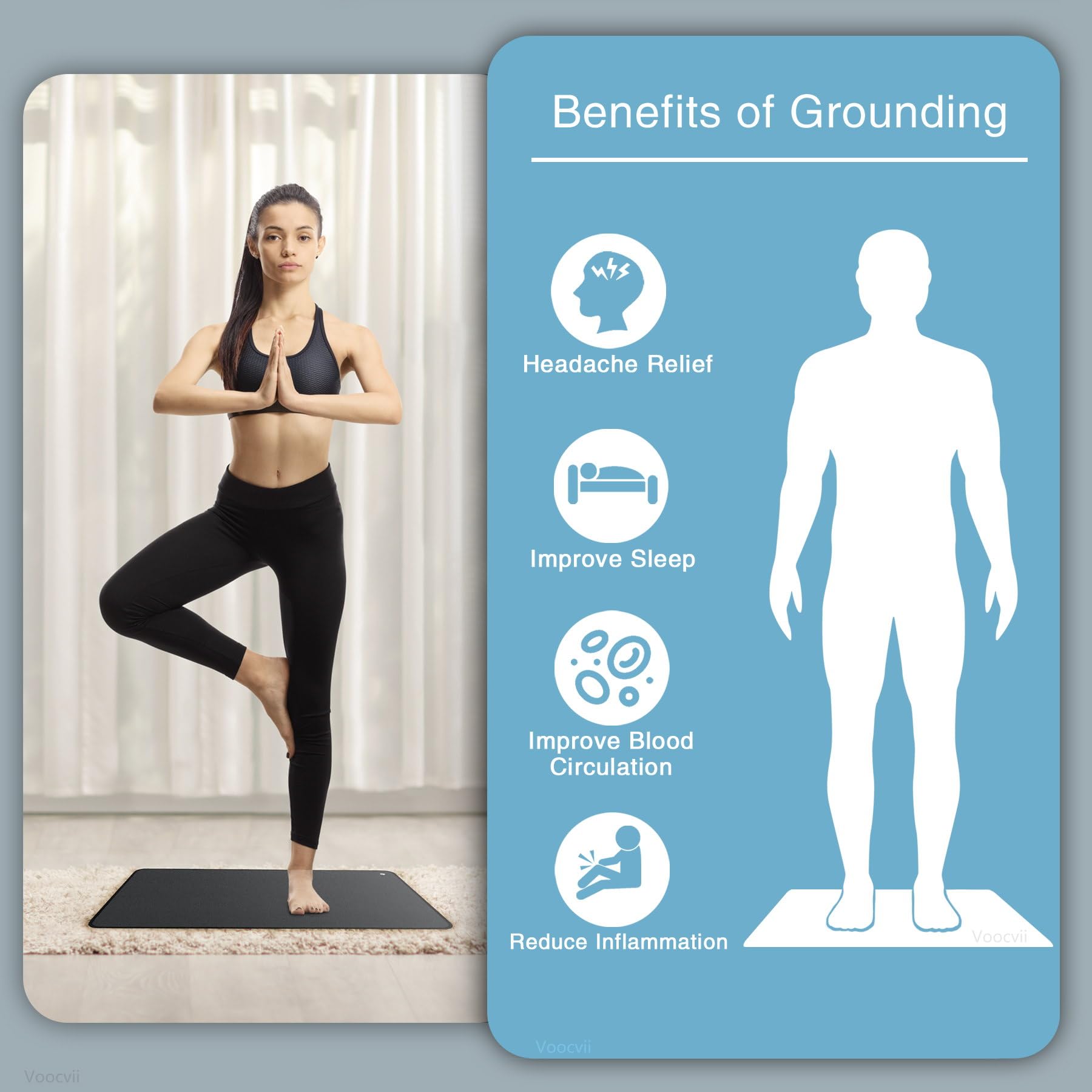 Voocvii Tapis Terre sur bureau: concentration et confort.