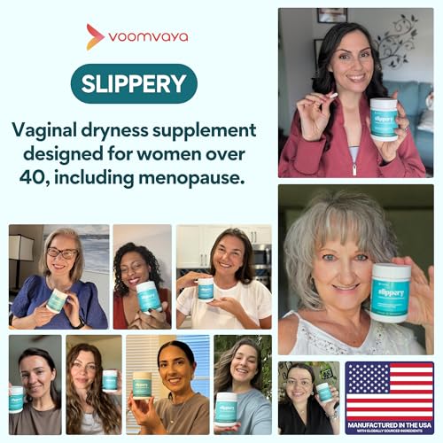 VoomVaya Slippery: flacon de capsules, accès facile pour une routine régulière.