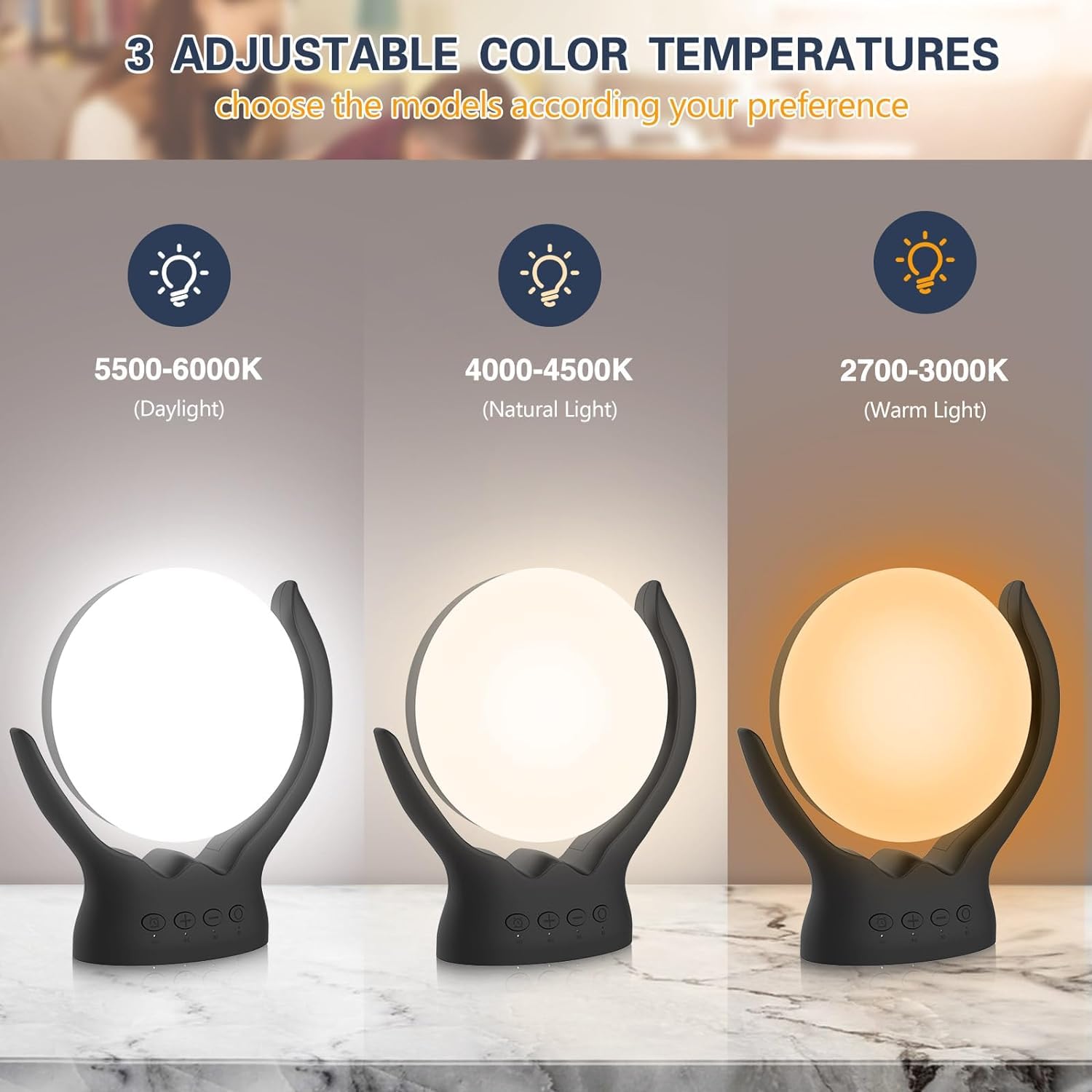 Voraiya lampe lumière 2700-6000K pour créer l ambiance souhaitée