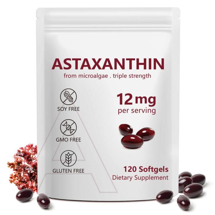 Bouteille Vortexonix Astaxanthin et dose 12 mg pour usage quotidien.