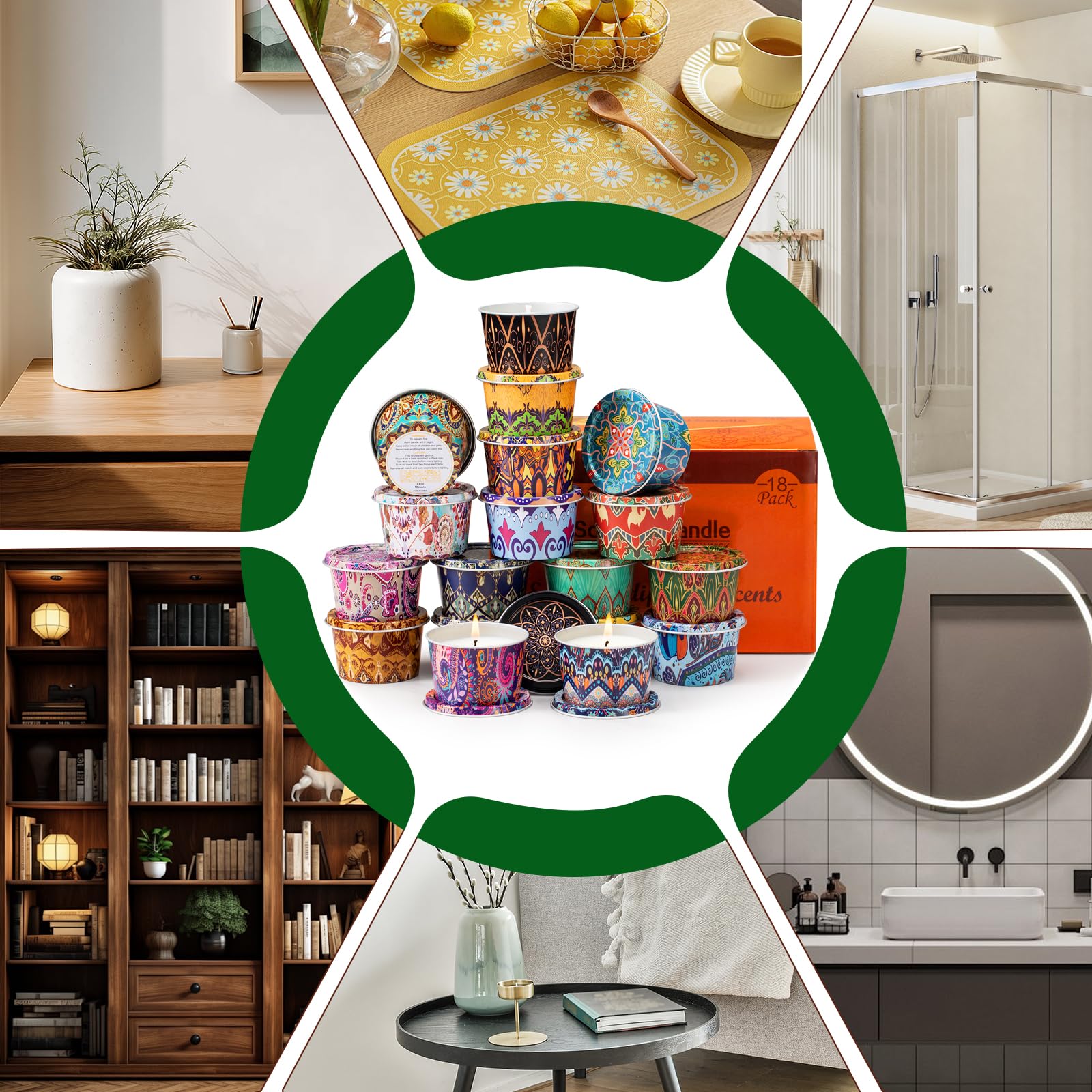 Vortixx ambiance chaleureuse Noël dans la maison avec ces bougies parfumées.