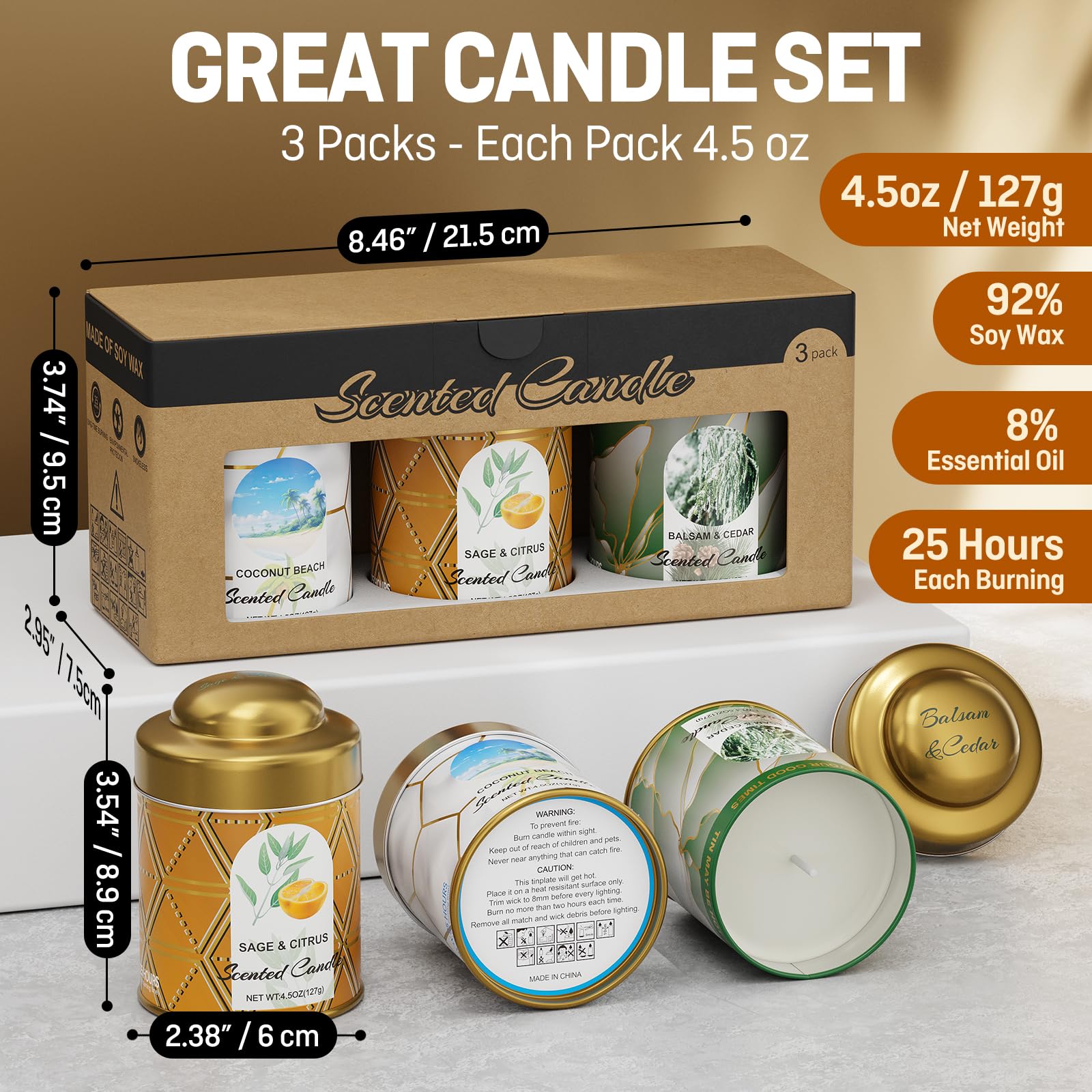 Bougie Vortixx Sauge & Citron – fraîcheur herbacée pour une ambiance lumineuse.