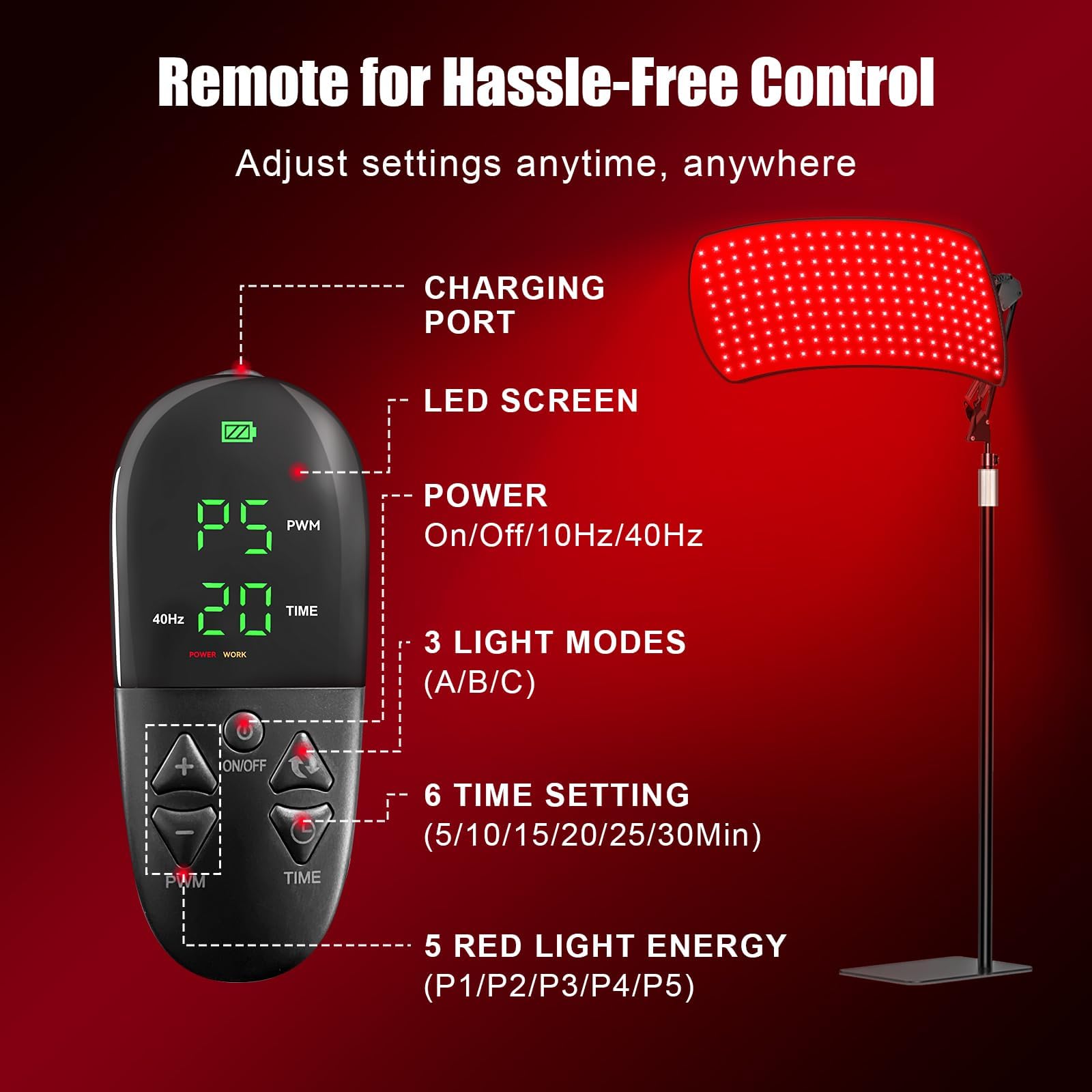 Lampe Vortro ceinture portable pour thérapie ciblée en déplacement.