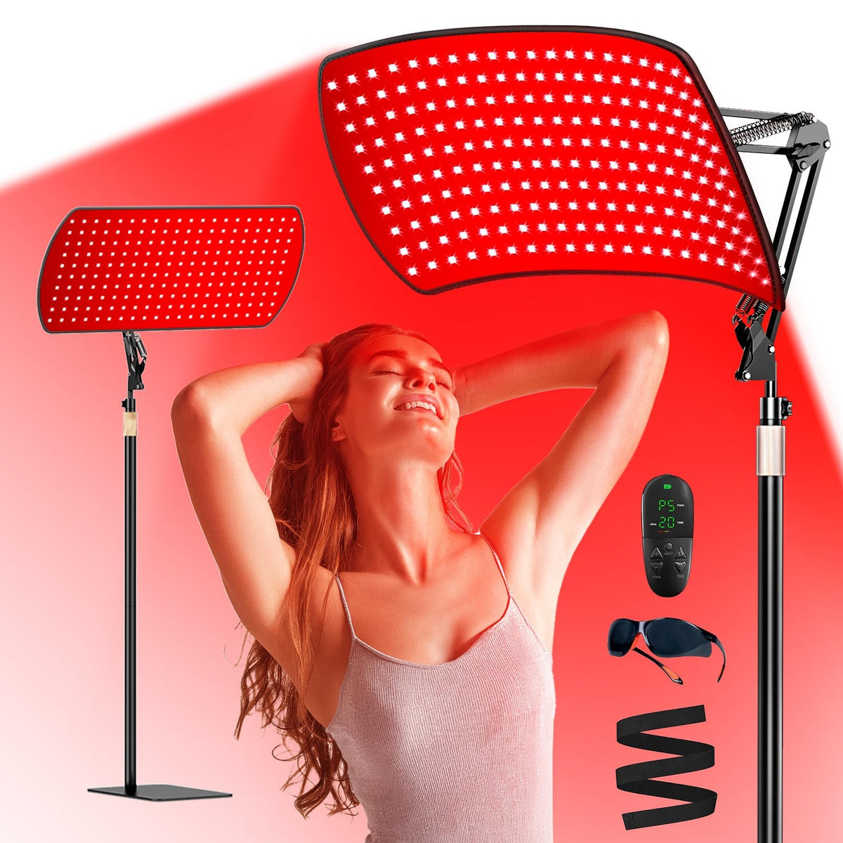 Lampe Vortro rouge et infrarouge — visage et corps pour détente et bien-être.