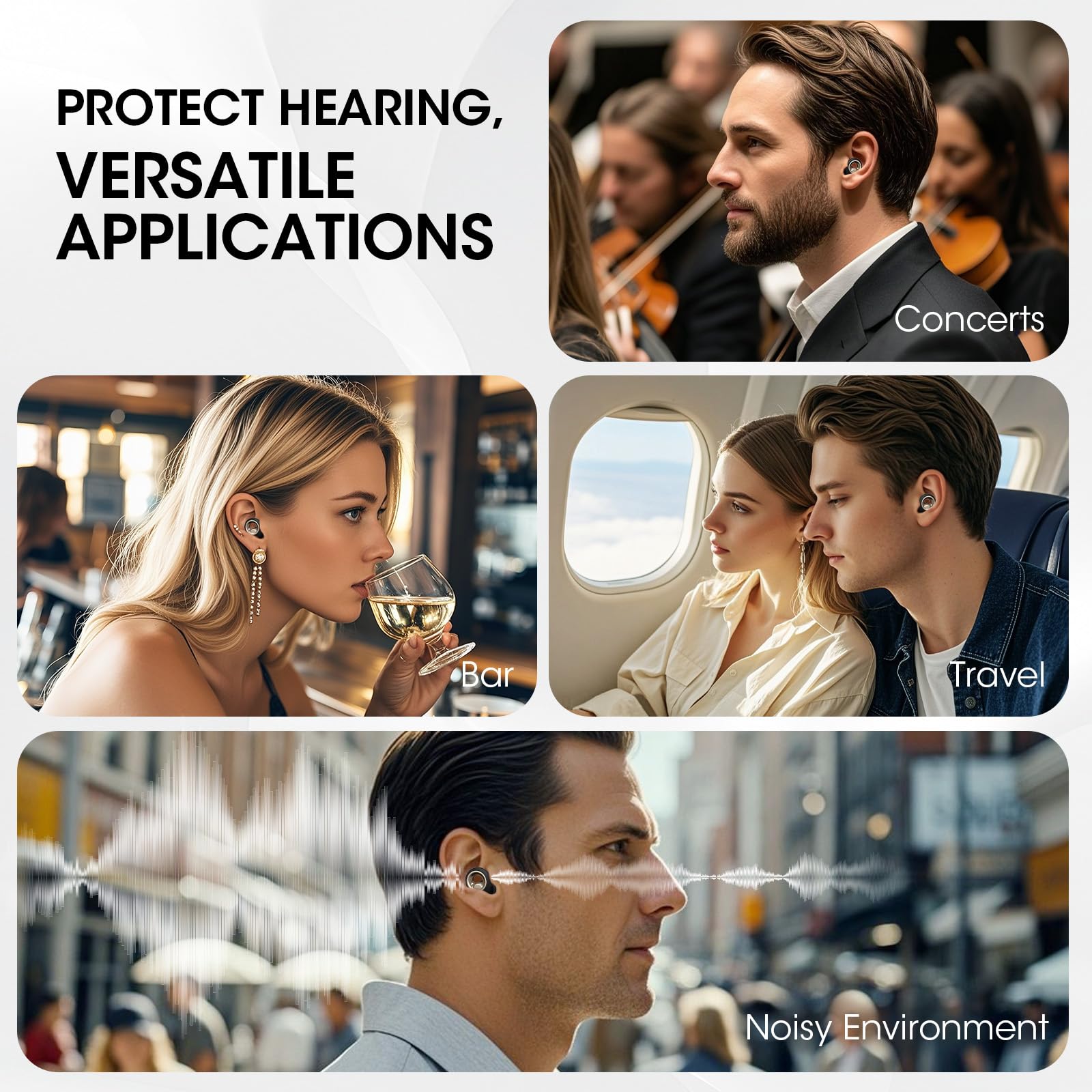 Vosaf bouchons d'oreille travail etude, utilisation polyvalente pour concentration