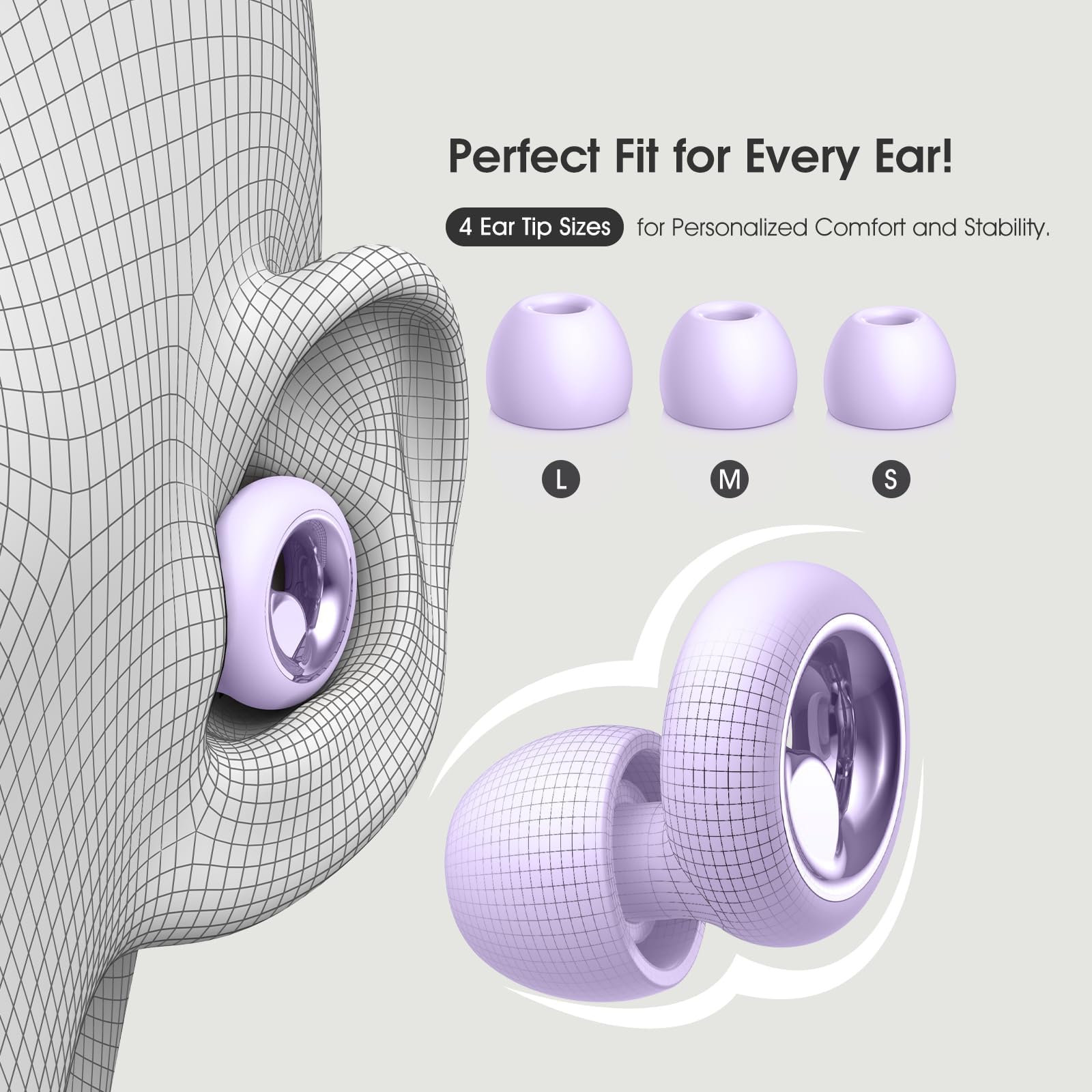 Vosaf bouchons en silicone ultra-doux s'adaptent parfaitement à l'oreille.
